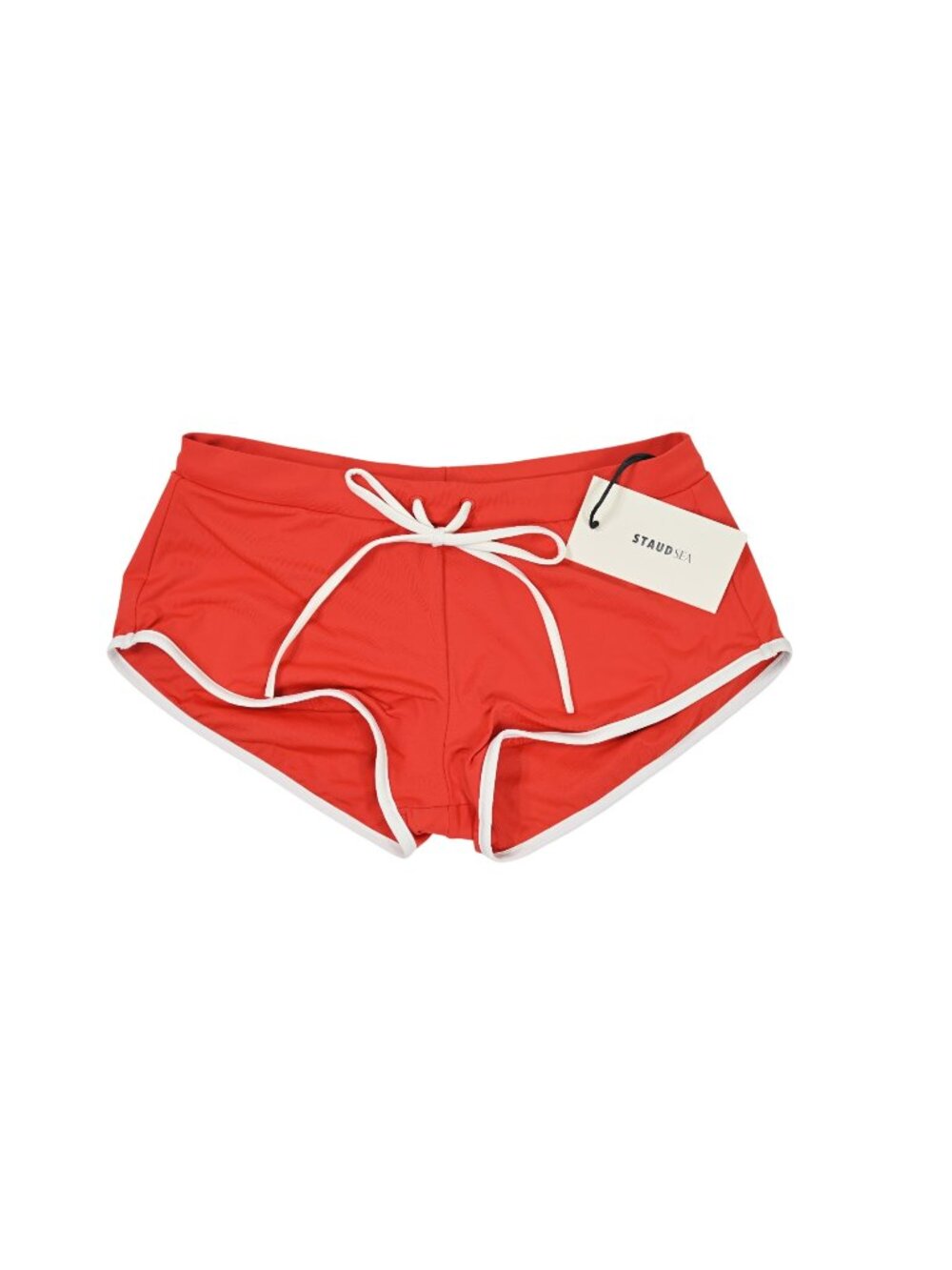 Staud Cleo Niguel Swim Short in Tomato